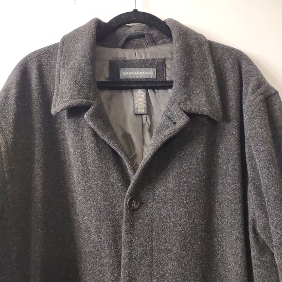 Banana Republic Wool Blend Dark Gray Coat, Size XL - Picture 8 of 9